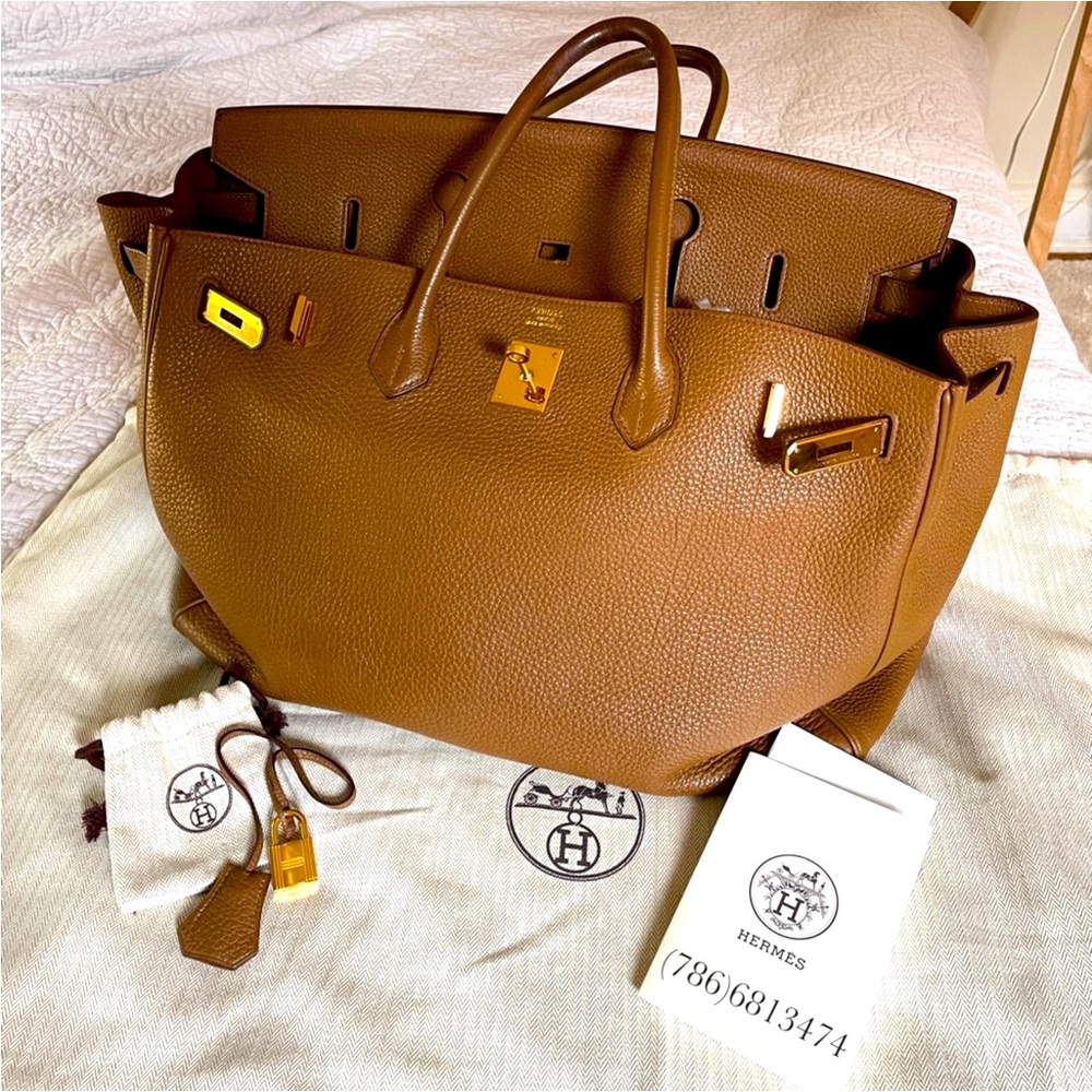 GOLD HERMES TOGO BIRKIN 40CM WITH GOLD HARDWARE